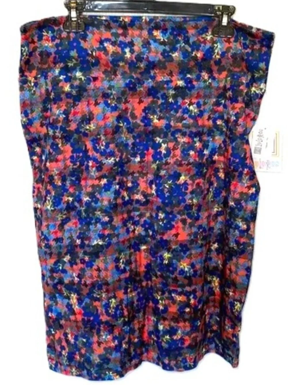 LuLaRoe Cassie Pencil Skirt 2XL Multicolor Geometric Floral Pull On Stretch